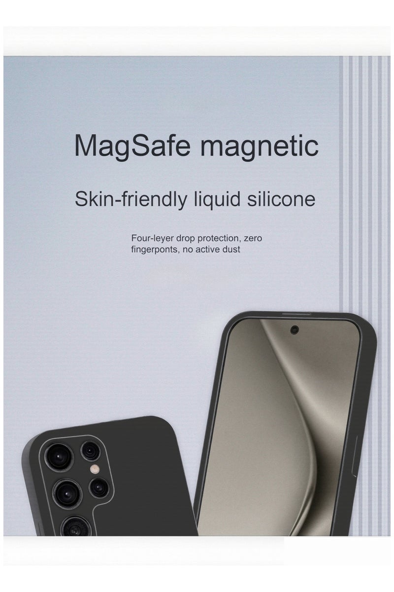 for Samsung Galaxy S25 Ultra Case MagSafe Compatible Military Grade Shockproof Magnetic Cover - Slim Thin Silky Liquid Silicone Full Protection Phone Case - Image 5